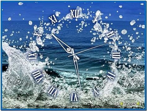 Water Drop Clock Screensaver Download Screensaversbiz