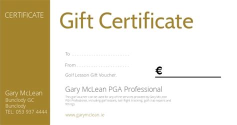 So please help us by uploading 1 new document or like us to download Golf Gift Vouchers | Golf Lesson Vouchers | Gary McLean ...