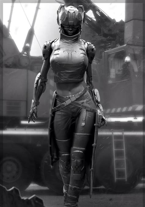 Girls Cool Female Robot Cyberpunk Science Fiction