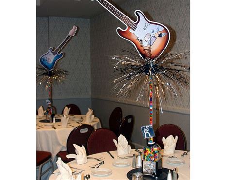 Rock And Roll Theme Centerpiece Rock Star Theme Rock Star Party