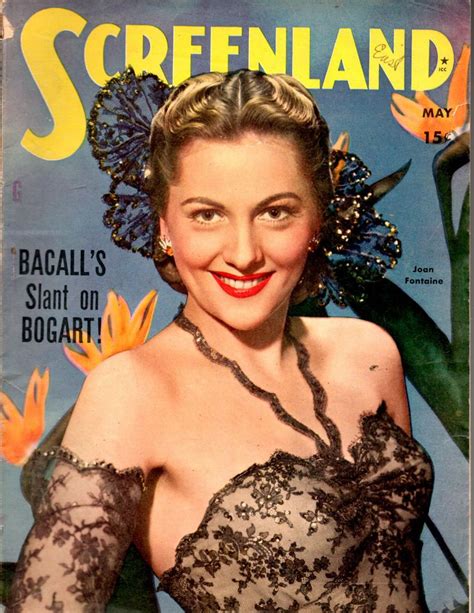 joan fontaine on the front cover of screenland magazine usa may 1945 vintage movies