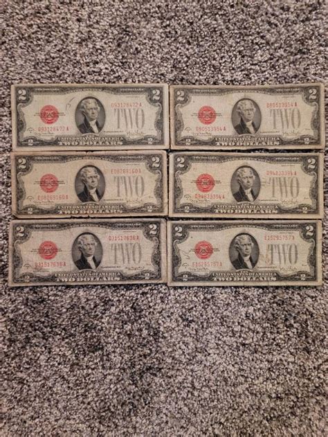 Two Dollar Silver Certificate 1928 Red Seal Bill Etsy