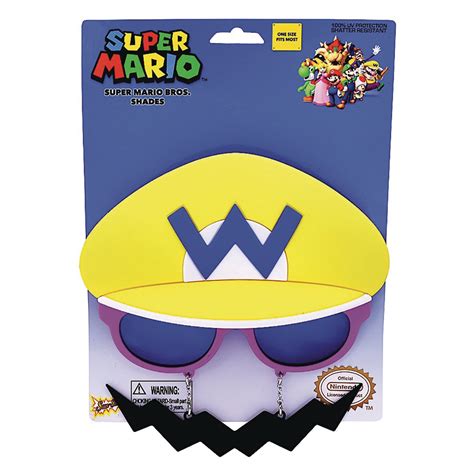 Aug173141 Super Mario Bros Wario Sunstaches Sunglasses Previews World