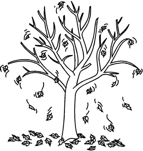 Autumn Fall Tree Coloring Page | Tree | Pinterest | Fall trees