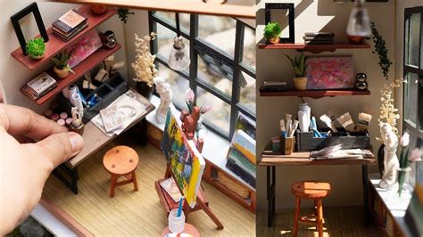 Diy Miniature Dollhouse Art Room Robotime Adas Studio Customized