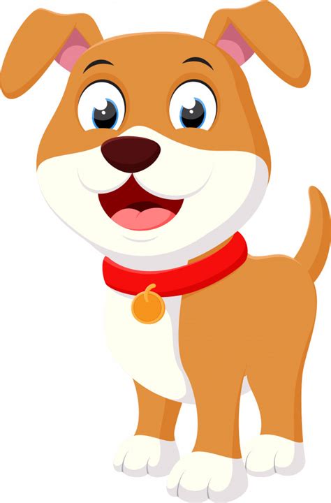 Happy Dog Cartoon Premium Vector