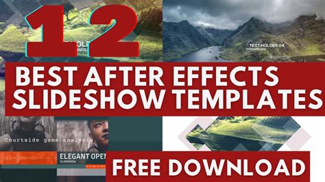 free after effects slideshow templates after effects templates youtube