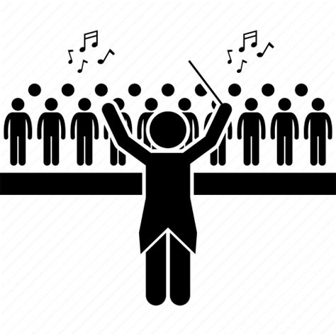 Choir Concert Conductor Hall Music Performance Stage Icon