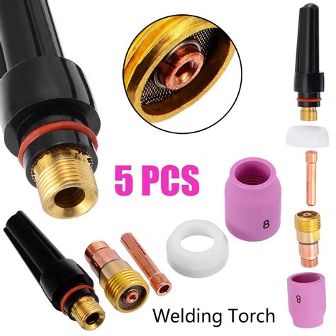 Pcs Set Welding Torch Stubby Cup Gas Lens Kit For Tig Wp
