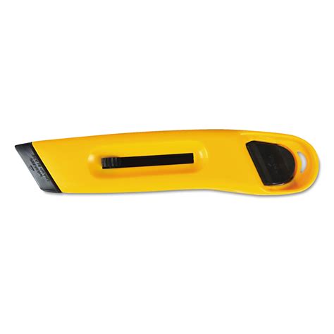 Plastic Utility Knife Wretractable Blade And Snap Closure Yellow