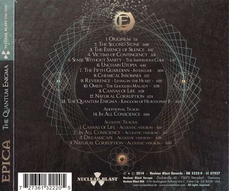 Epica The Quantum Enigma 3cd Japan Digipak Earbook Edition 2014