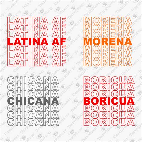 Latina Morena Chicana Boricua Design Bundle Svg Cut File T S Inspire