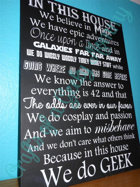 In This House We Do Geek Canvas Art By Craftsofageekymommy On Etsy