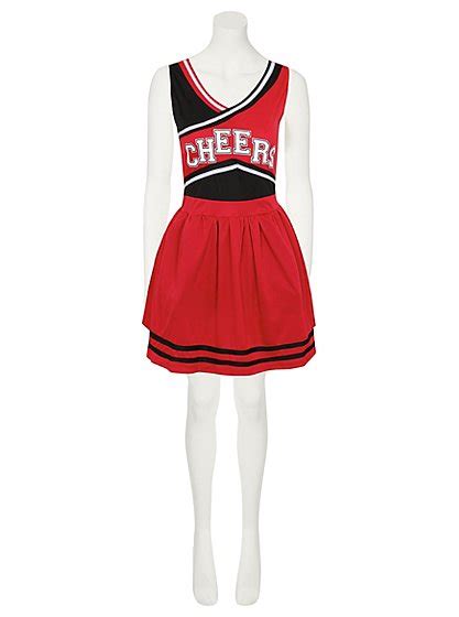 Red Cheerleader Fancy Dress Costume Women George