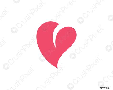 Love Heart Logo And Template Stock Vector 1449075 Crushpixel
