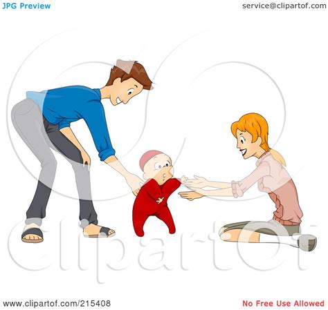 Royalty Free Rf Clipart Illustration Of A Young Mother And Father