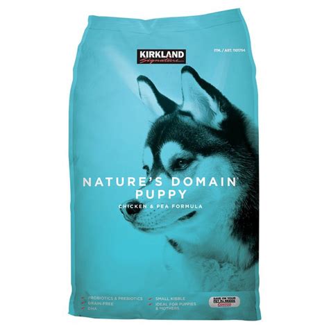 I didn't do a costco run this weekend, but didn't notice any different dog kibble last weekend. Nature's Domain Grain Free Organic Chicken & Pea Formula ...