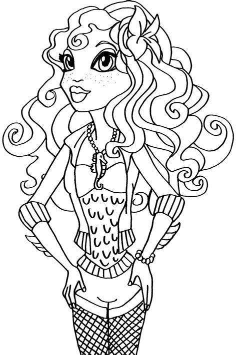 Join in on the fun as kimmi the clown colors in her monster high giant coloring book from crayola! kolorowanki : Lagoona Monster High