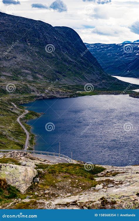 Djupvatnet Lake And Road To Dalsnibba Norway Stock Photo Image Of