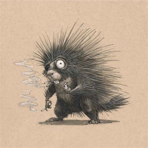 Hedgehog Illustration Art Animal Art