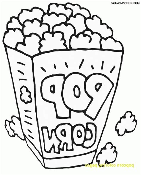 Popcorn Coloring Pages For Kids Smart