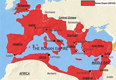 This Is A Map Of The Vast Regions That The Roman Empire Reached During