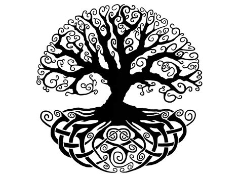 Celtic Knot Tree Of Life 4 Black 636 Or White 915 Fused