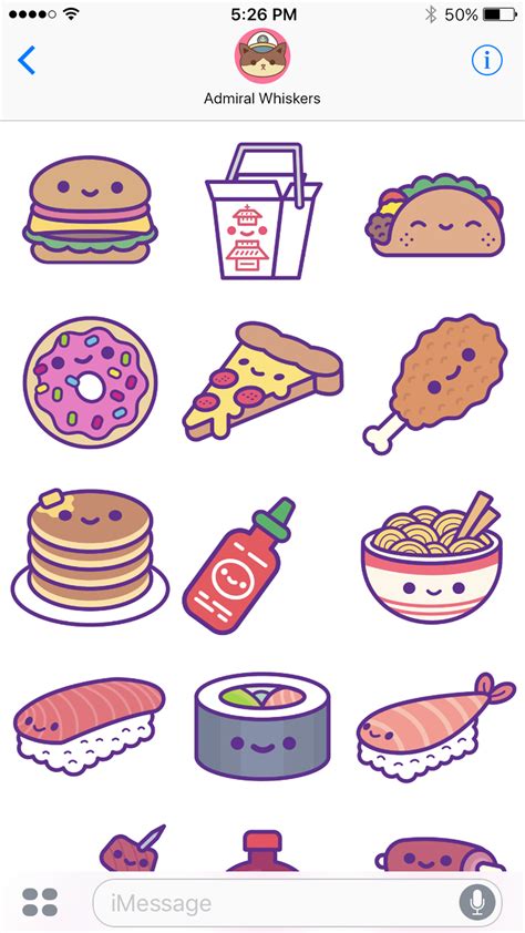 Kawaii Food Party Ios Stickers In 2020 Cute Food Drawings Cute