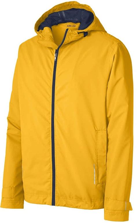 Mens Classic Rain Jackets In 4 Colors Sizes Xs 4xl Slicker Yellow