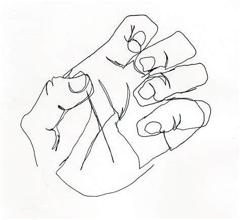 Line Drawing Of Hand At Getdrawings Free Download