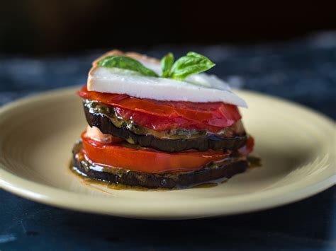 Grilled Eggplant And Tomato Stacks Local Food Rocks