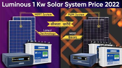 Luminous 1 Kw Solar System Price Best Solar System For Home