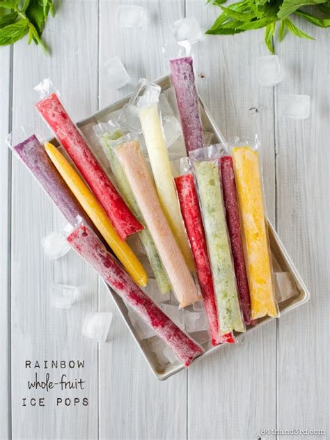 Rainbow Whole Fruit Popsicles Ice Pops 84thand3rd
