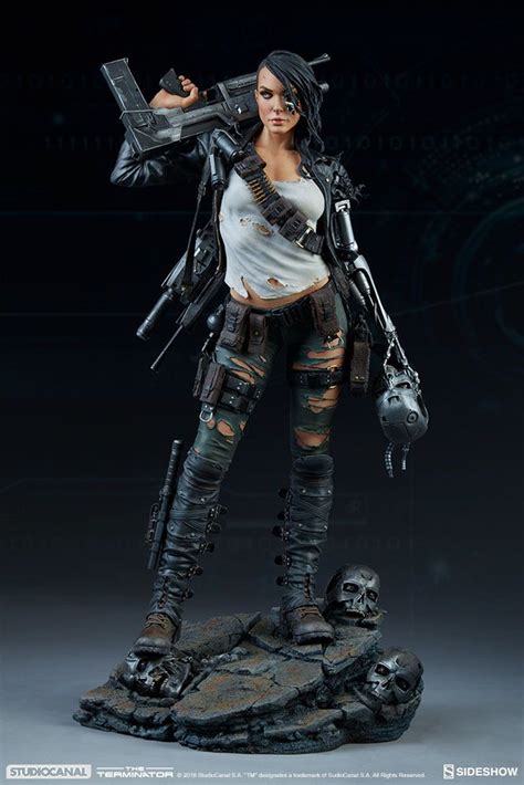Female Robot Terminator Character Statue