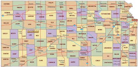 Map Of Kansas Travel United States