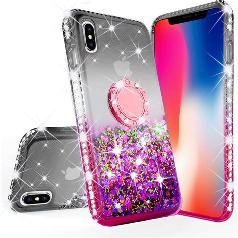 Apple Iphone Xs Max Caseliquid Glitter Bling Sparkly Bumper Shock