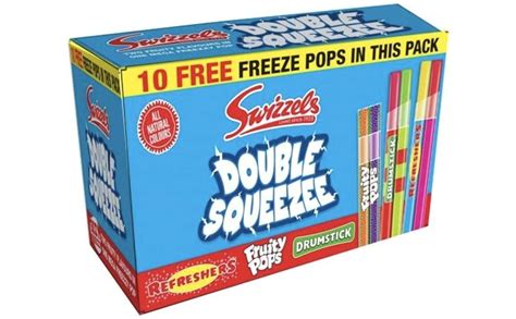 Swizzels Ice Pops Double Squeezee Freeze Ice Poles 85ml 8010 Pack Ice