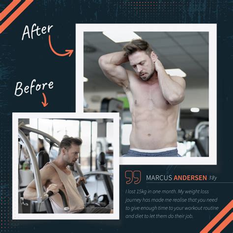 Copy Of Blue Gym Beforeafter Instagram Image Postermywall