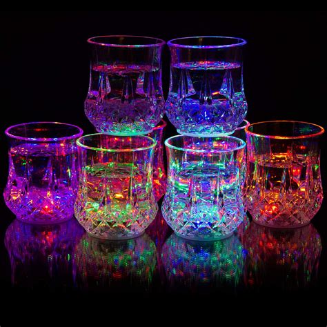 Buy Led Light Up Whiskey Glass Water Activated Colorful Flashing Led