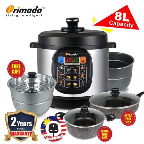 Easy pressure cooker recipes that'll have your family asking for seconds. Primada 8 Liter Jumbo Pressure Cooker PC8030 Free Marble ...
