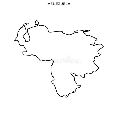 Outline Map Of Venezuela Vector Design Template Editable Stroke Stock