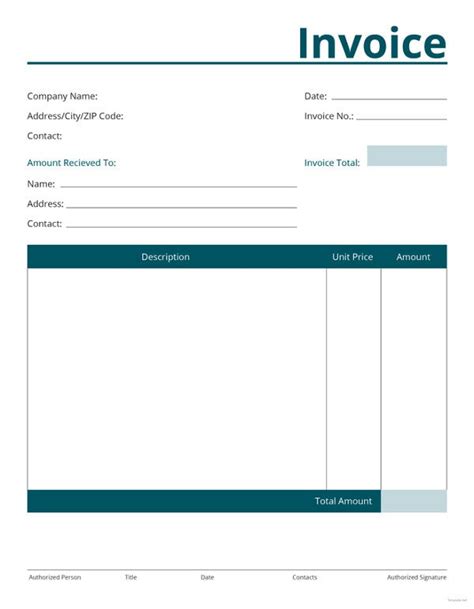 Here you can select from one or more free invoice templates and simply fill in your company information. 28+ Blank Invoice Templates | Free & Premium Templates