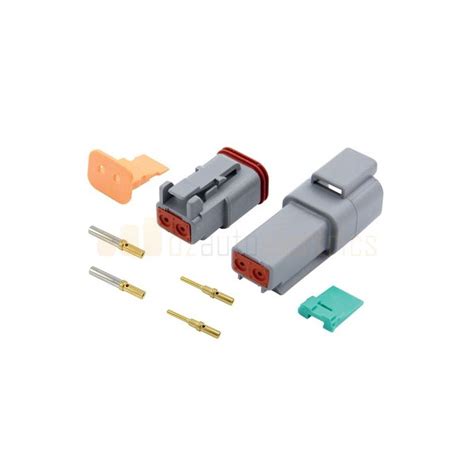 Dt2 4 Deutsch Dt2 4 2 Way Connector Kit With Gold Contacts