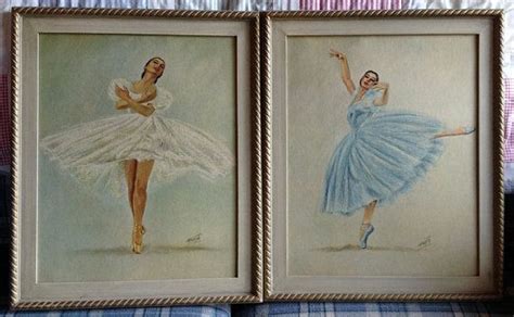 Framed Ballerina Art Prints By Monte C1950s Etsy Ballerina Art