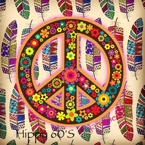☮ American Hippie Psychedelic Art Peace Sign Símbolo Hippie Arte