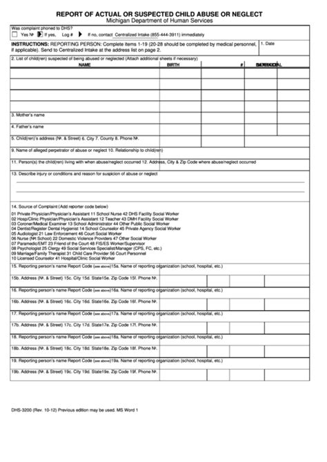 Mi Dhs 3200 2008 Fill And Sign Printable Template Online Us Legal Forms