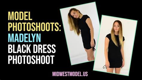 Modeling Madelyn Black Dress Photo Shoot 2022 Midwest Model Agency
