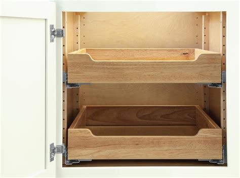 Deluxe Dovetailed Pull Out Trays Shelves For Cabinets Kraftmaid