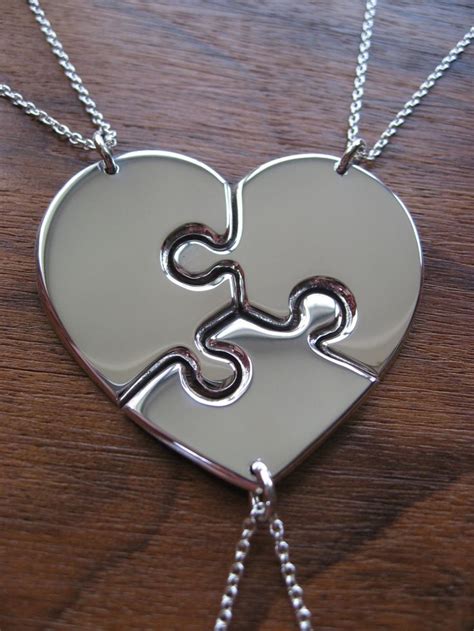 Great for best friends and couples. Friend Tattoos - Three Piece Heart, best friend puzzle ...