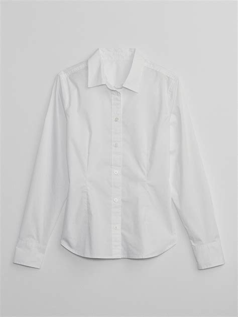 Fitted Cotton Shirt Gap Factory